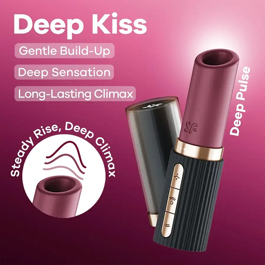 Вакуумний стимулятор Satisfyer Deep Kiss, магнітна технологія 3D Air Pulse, 30 режимів, кришечка Львов - изображение 7