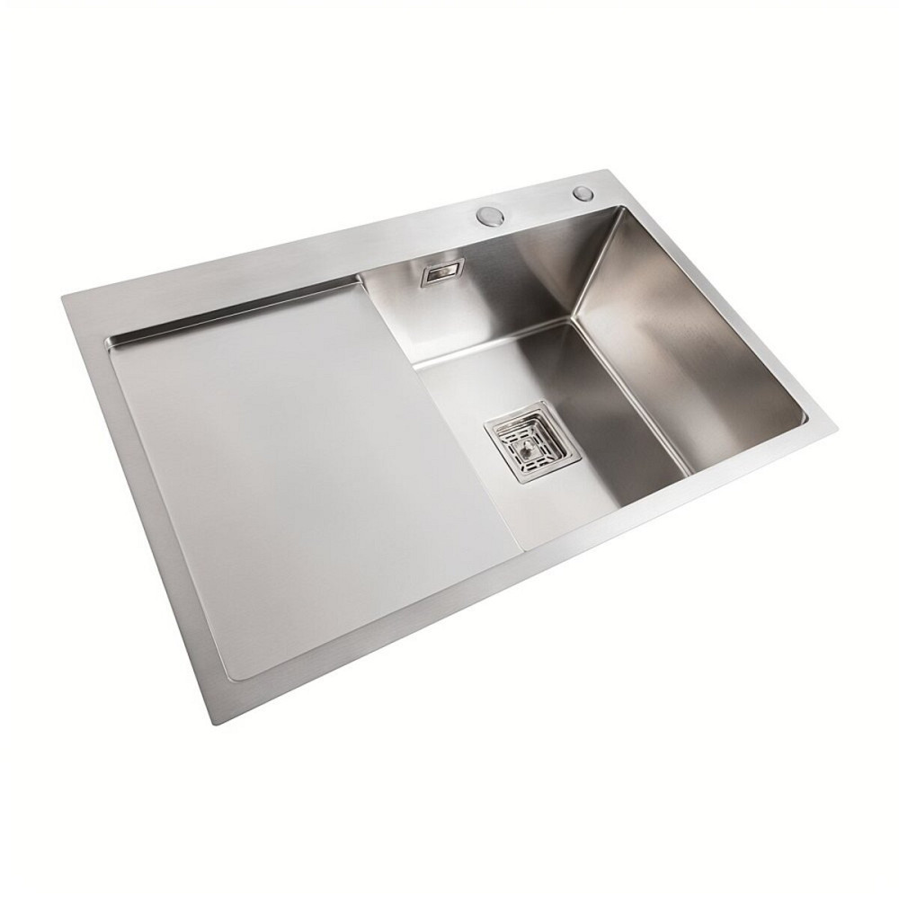 PLATINUM Мийка нержавійка Platinum Handmade 78*50B R (два отвори ,квадратний сифон 3.0/1.0) Коломыя - изображение 2