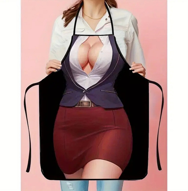 Фартух прикольний дівчина в костюмі 80 на 60 см різнобарвний Київ - фото 4