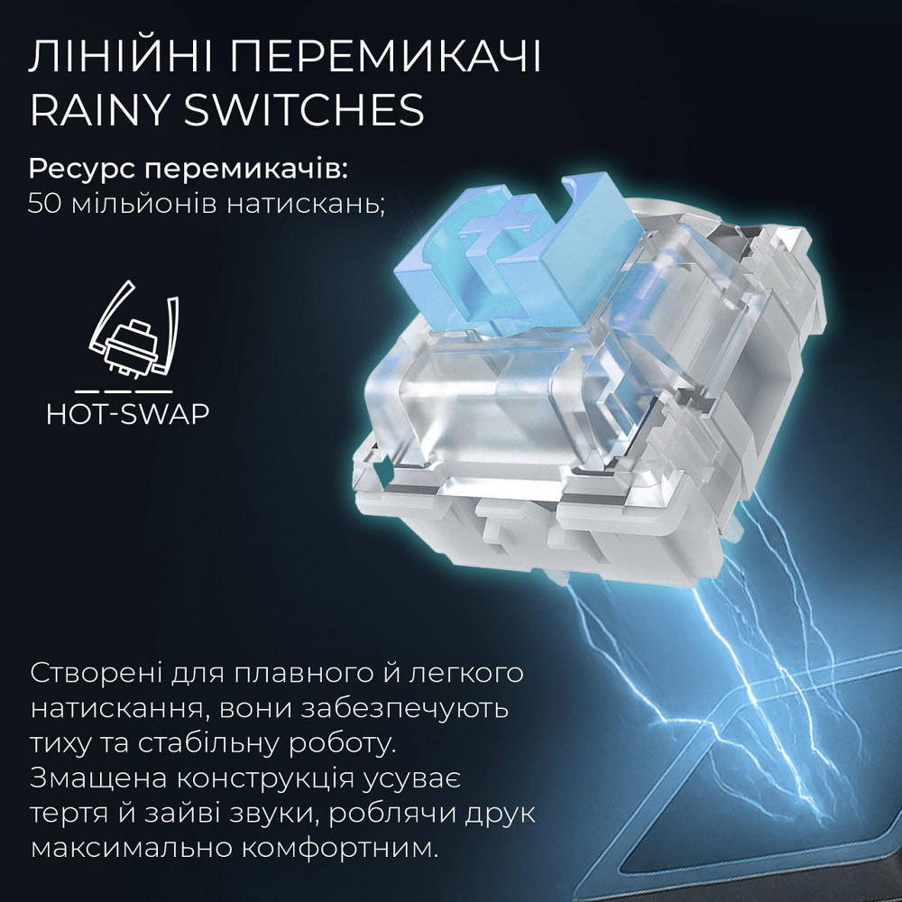 Клавіатура бездротова GamePro Asgard Valhalla Pro White (MK160W-D-Pro) ( 17282 ) Харків - фото 10