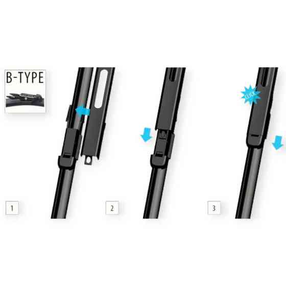 Щетки дворника oximo модельные безкаркасные (к-т 2шт) b-type 650 + 375 мм Мукачево