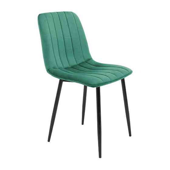 Стілець крісло м'який FuryDesign Malcolm 26 чорні ніжки Зелений Київ