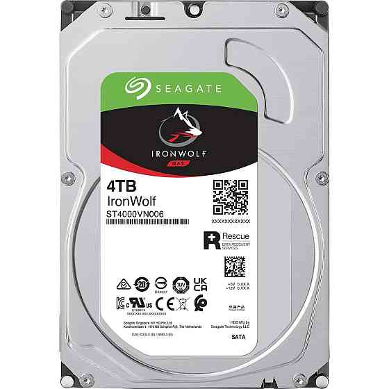 Накопичувач HDD SATA 4.0TB Seagate IronWolf NAS 5400rpm 256MB (ST4000VN006) 3.5" Харків