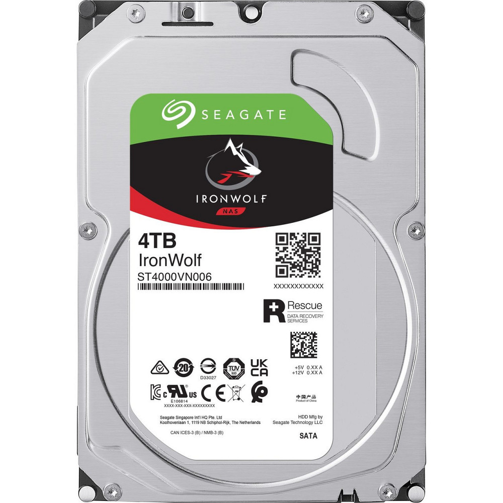 Накопичувач HDD SATA 4.0TB Seagate IronWolf NAS 5400rpm 256MB (ST4000VN006) 3.5" Харків - фото 1