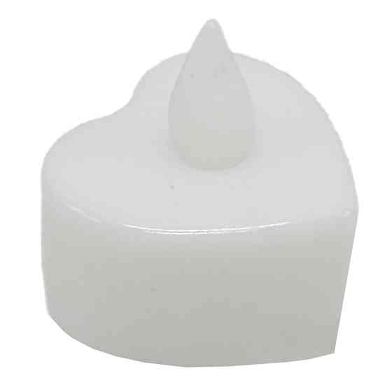 Декоративна свічка "Серце" CX-19 LED, 3см Білий Вінниця