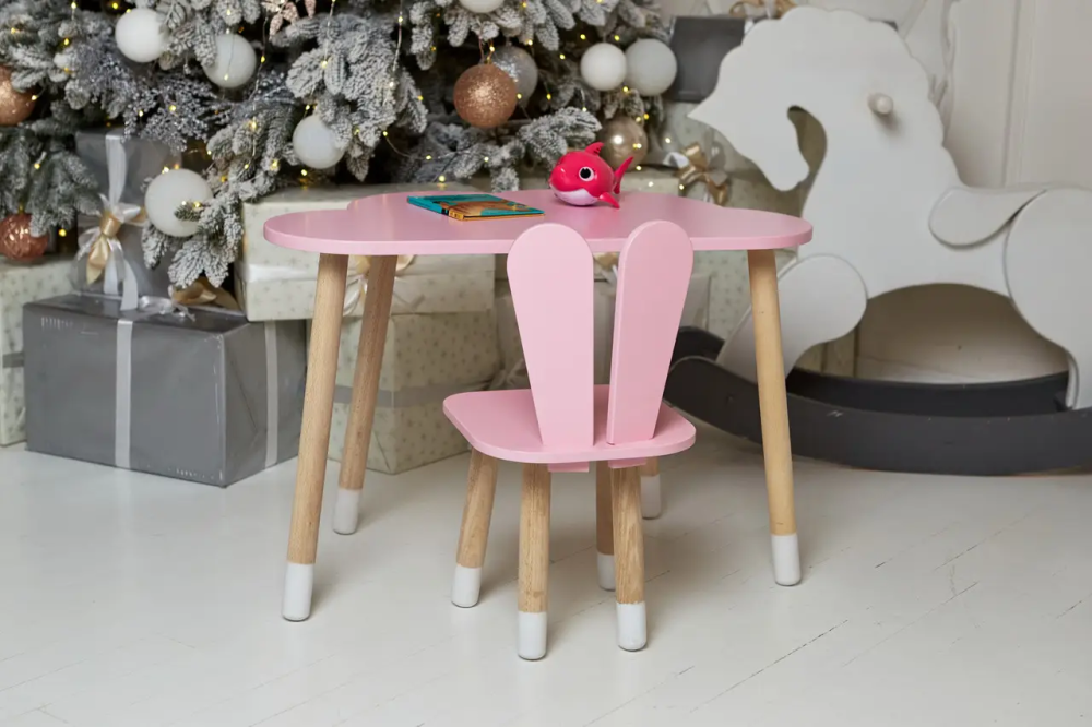 Дитячий столик Хмара (Рожевий) та стільчик Зайчик (Рожевий) Київ - фото 4