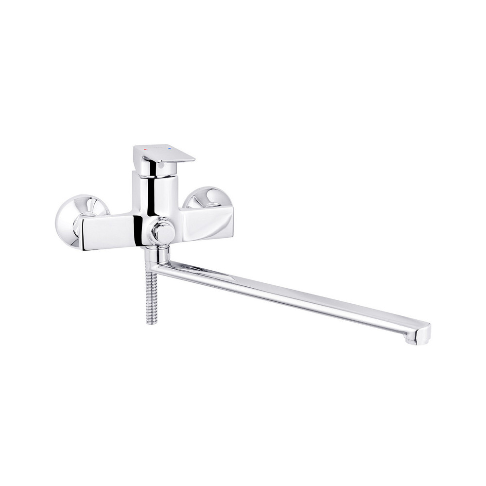 Змішувач для ванни Kroner KRP Harz - C070 з душовим гарнітуром, хром Київ - фото 1