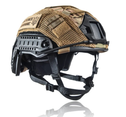 Тактическая каска шлем FAST NIJ IIIA (Черная) + кавер (Мультикам) размер L Винница - изображение 5