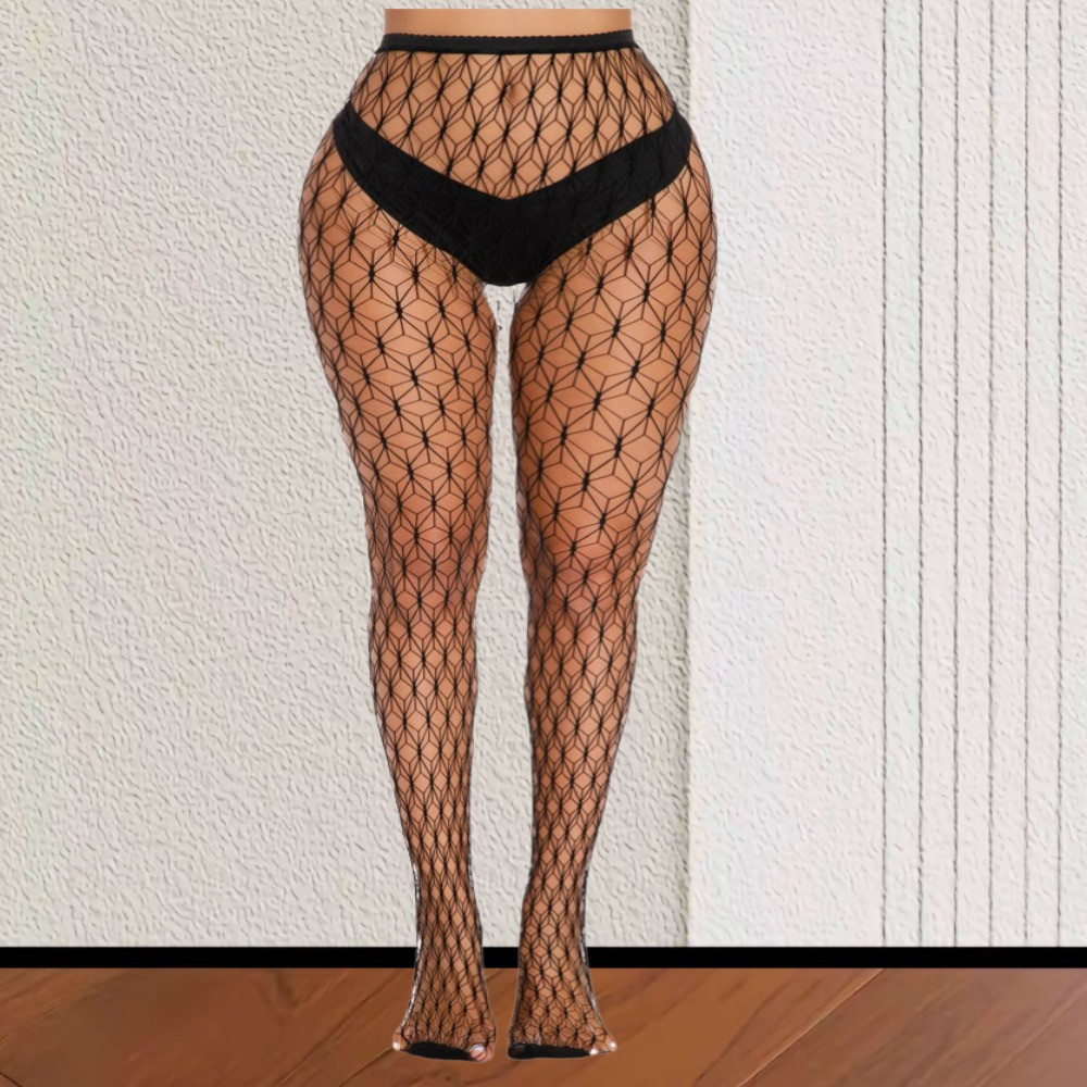 Колготки в сітку фігурну one size чорний Київ - фото 3