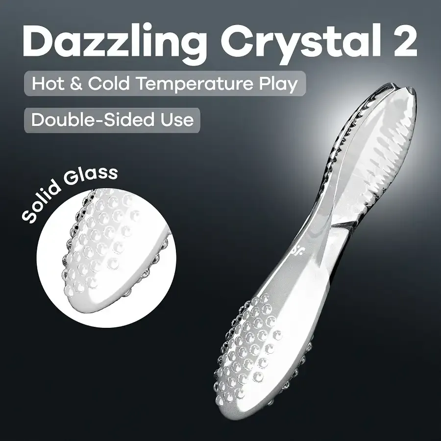 Двусторонний стеклянный дилдо Satisfyer Dazzling Crystal 2 Transparent Львов - изображение 6