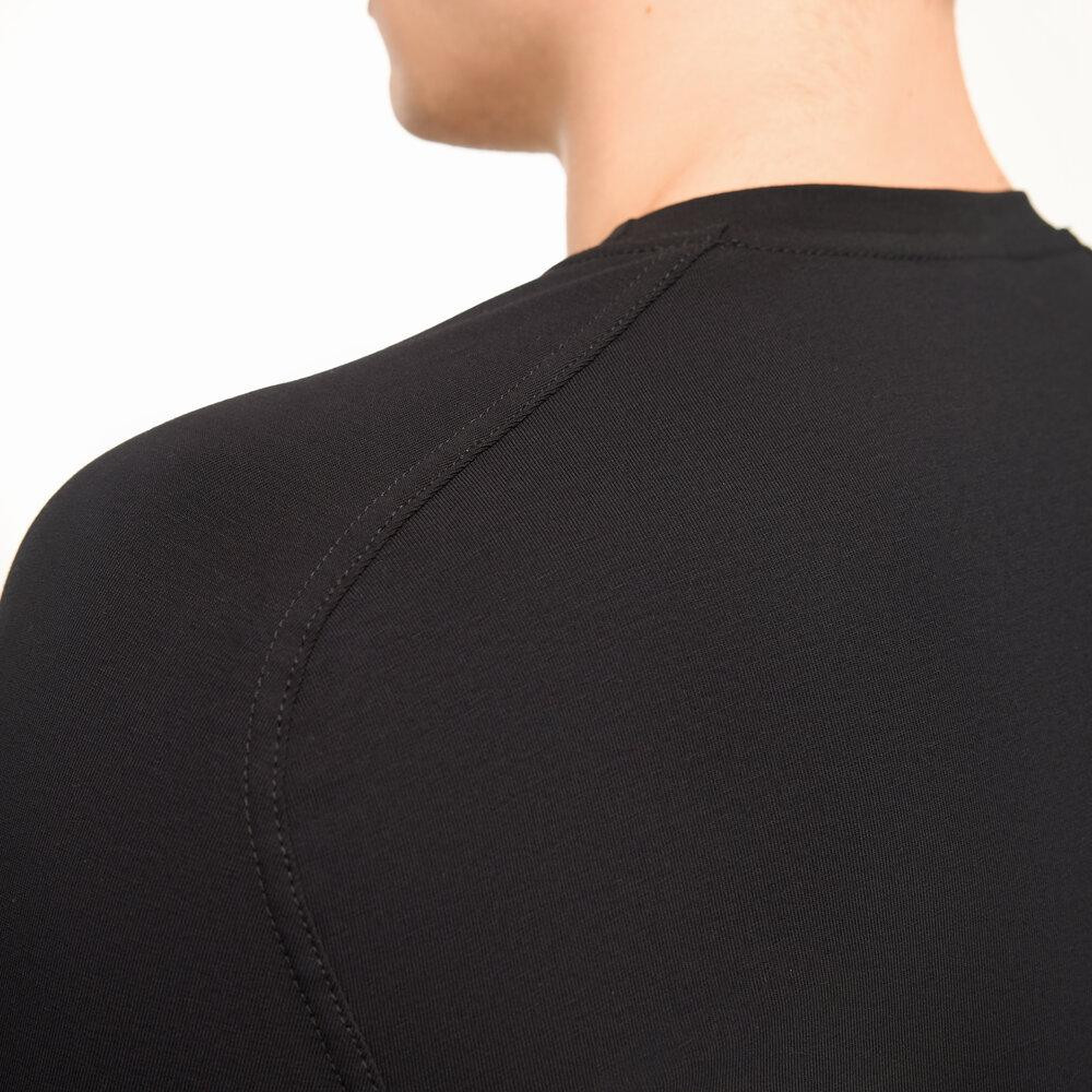 Черный мужской лонгслив Pobedov Dune. Черная мужская кофта из кулира Киев - изображение 9