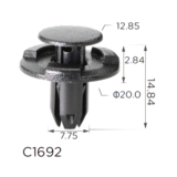 Кріплення обшивки та салону Nissan, Infiniti, Subaru, Mazda — ClipsS C1692 / 11399, 01553-05933, L33X13209, 59114AG000 Ковель - фото 2