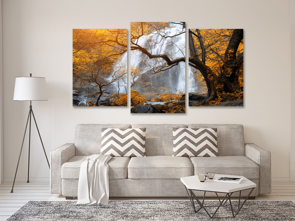 Модульна картина у вітальню/ спальню Водопад золота осінь Art-513_3 Київ - фото 2