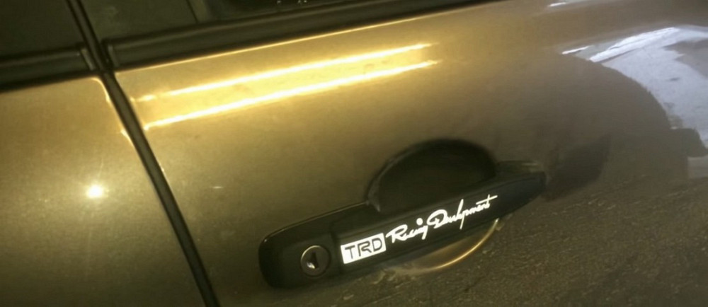 Наклейки на мото-авто ручки Trd номер 7 Белая свет Київ - фото 4