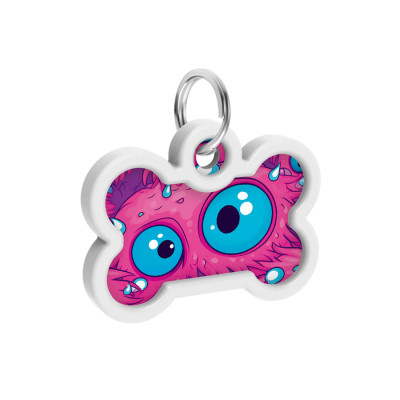 Адресник для тварин WAUDOG Smart ID з QR паспортом "Око монстра", кістка 40х28 мм (231-4049) Вінниця - фото 4