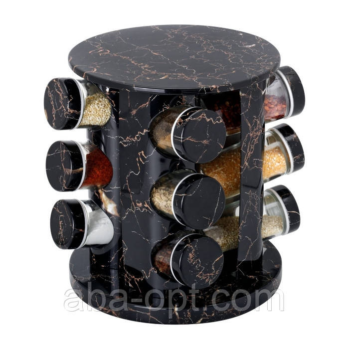 Органайзер - карусель для спецій на 12 ємностей Мармур (шт) Одеса - фото 1