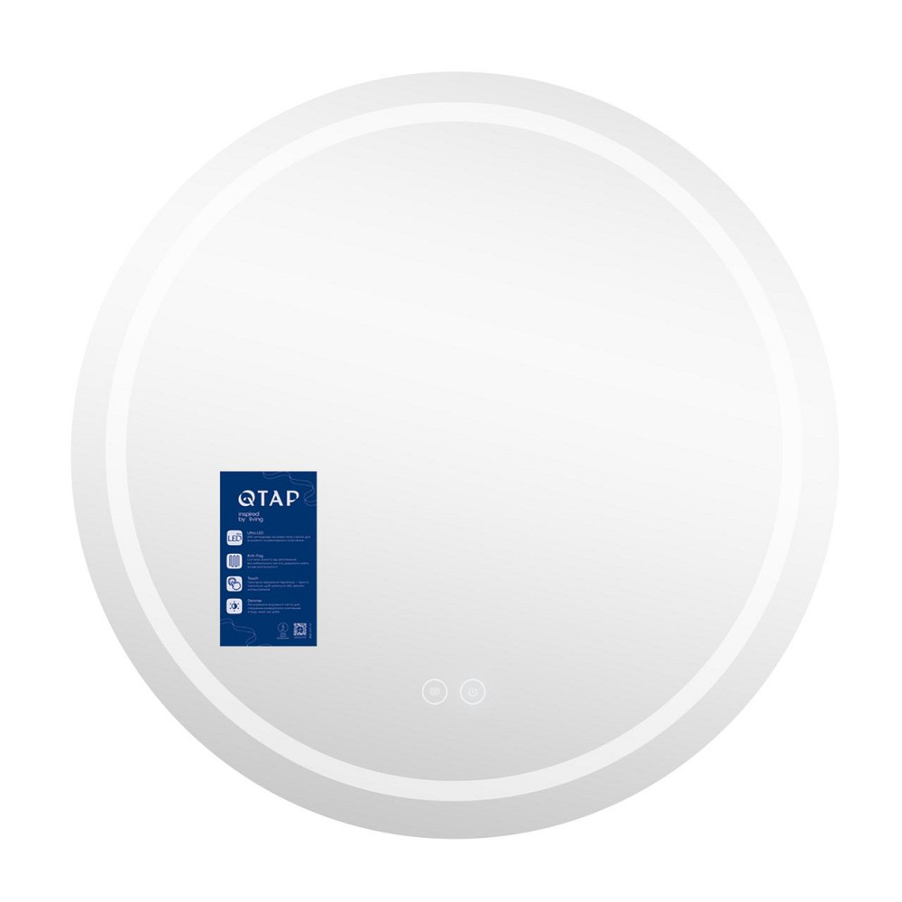 Дзеркало Qtap Mideya R800 з LED-підсвіткою Touch, з антизапотіванням, диммером QT2078NCR8080W Київ - фото 3