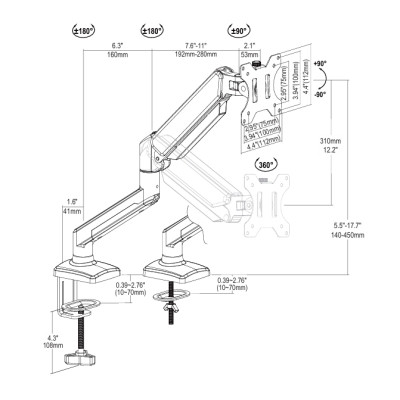 Кронштейн Vinga TD32-1151-L Вінниця - фото 7