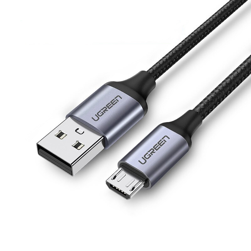 Кабель Micro USB Ugreen US290 60403 5V/2A для заряджання та передавання даних (Сірий, 3 м) Миколаїв - фото 2