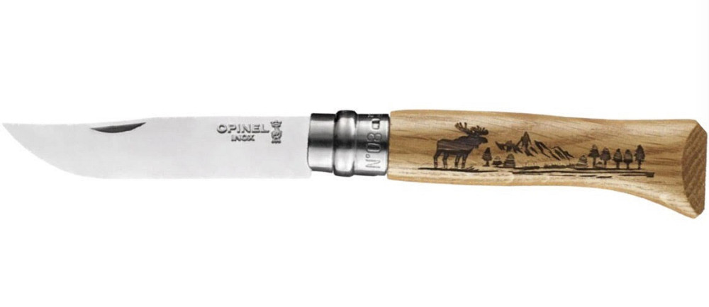 Кухонний Складаний Ніж Оpinel (Опінель) No.8 "Animalia Moose" (002627) Олень Нововолинськ - фото 2