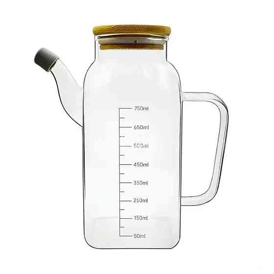 Ємність для олії та оцту з бамбуковою кришкою 750 мл HP-34-1 Коломия