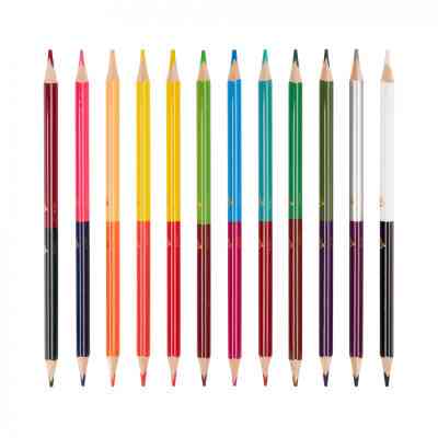 Олівці кольорові Yes Ninja (синьо червоний), двосторонні 12 шт. 24 кол (290749) Вінниця