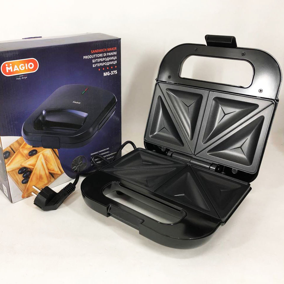 Бутербродниця на подарунок MAGIO MG-375, Сендвічниця побутова, бутербродниці настільний гриль AH-25 Івано-Франківськ - фото 8