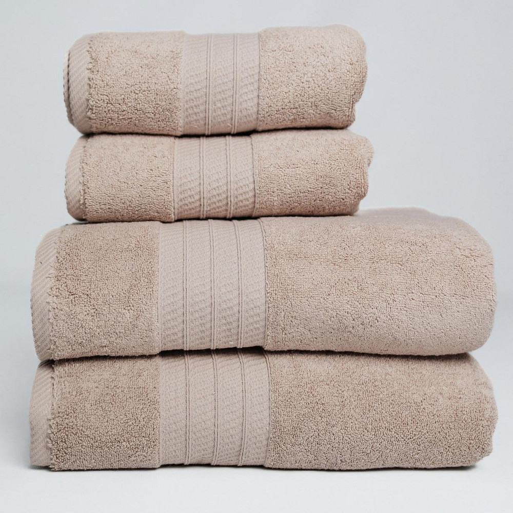 Набор Махровых полотенец , Махра,Бежевый,50/90 и 70/140 Киев - изображение 1