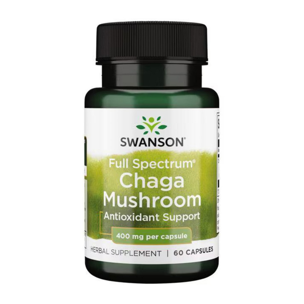 Гриб чага полного спектра (шитаке) Swanson Full Spectrum Chaga Mushroom 400 mg  60 caps Киев - изображение 2