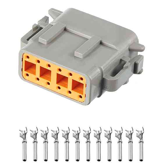 Електричний з'єднувач, 12-контактний, Спецтехніка, Сірий, Пластик Київ