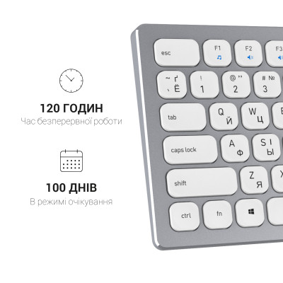 Клавіатура OfficePro SK1550 Wireless White (SK1550W) Вінниця - фото 7