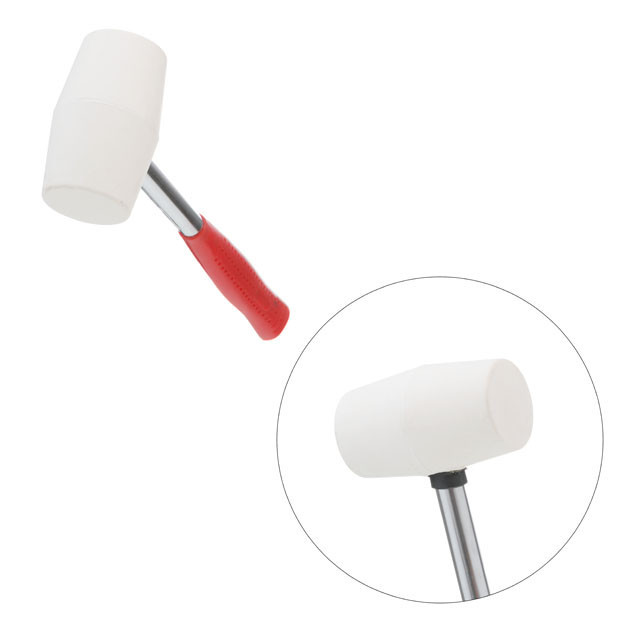 Киянка гумова, 280 г, 40 мм, бiла гума, металева ручка INTERTOOL HT-0234 Київ - фото 4