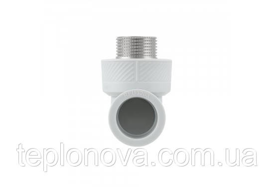 Кутник (Коліно) з різьбою PPR ø25х3/4'з (Поліпропілен) Raftec 25мм 3/4" RMU2502 Чернівці - фото 2