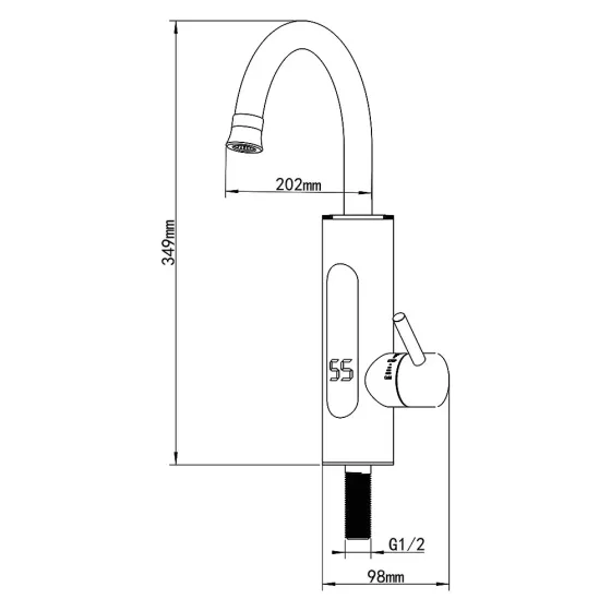 Проточний кран водонагрівач WEZER SDS-A14T Київ