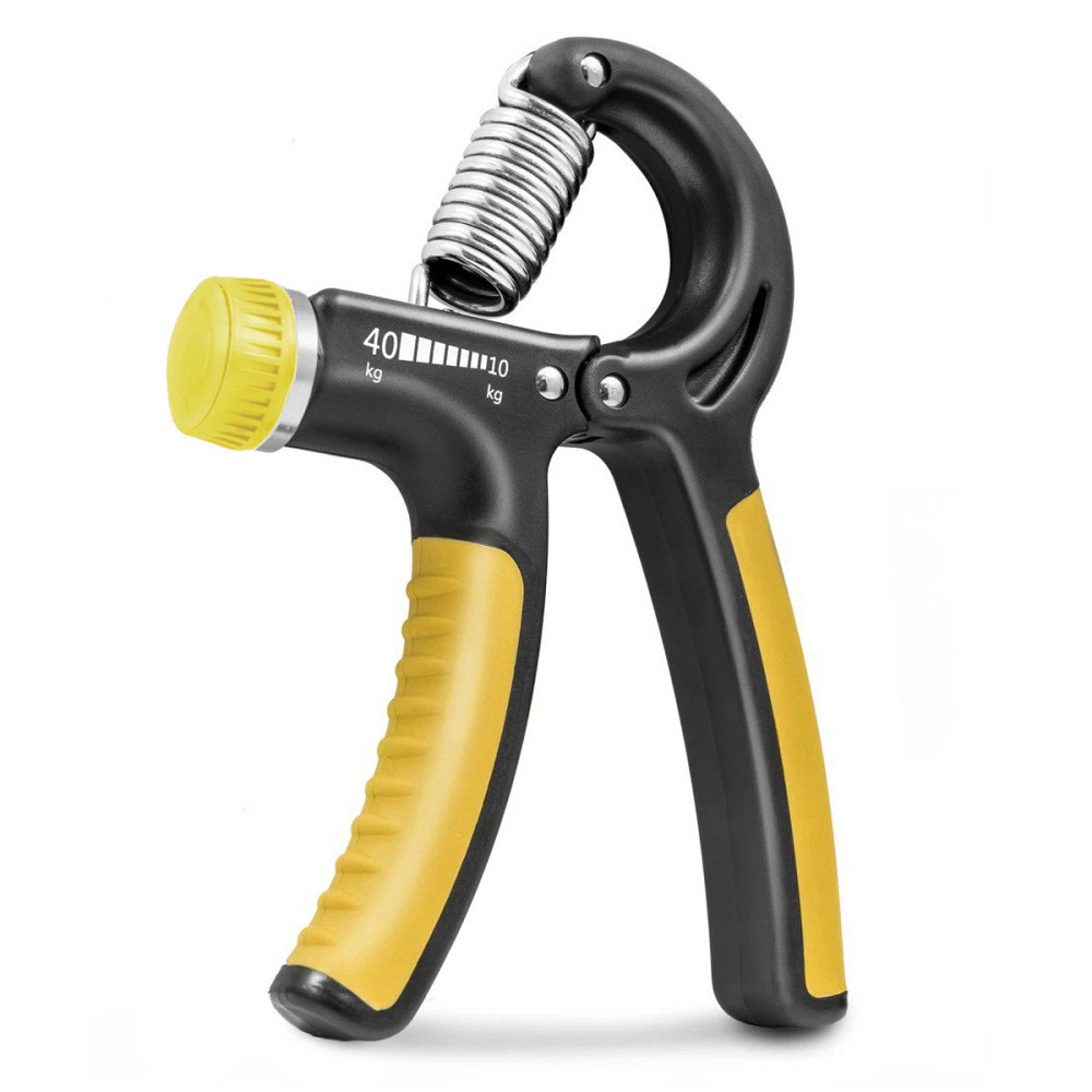 Еспандер кистьовий пружинний з регульованим навантаженням 10-40 кг PowerPlay 4323, еспандер для кисті рук Жовтий Київ - фото 2