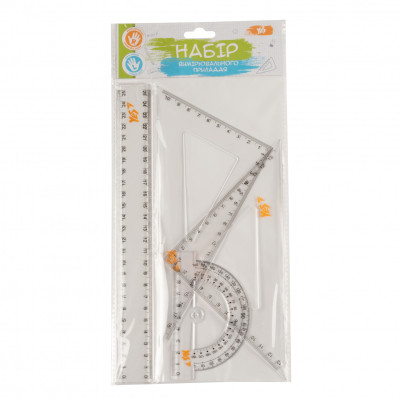 Лінійка Yes набір 4 предмета лінійка 25 см (370261) Вінниця - фото 1