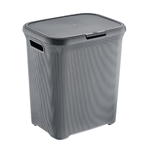 Кошик для білизни 52л пластик сірий Line ELIF Житомир - фото 1