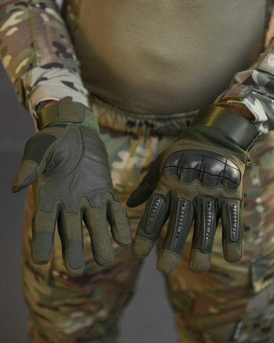 Зимові тактичні рукавички, олива ВТ4762 Одеса - фото 3