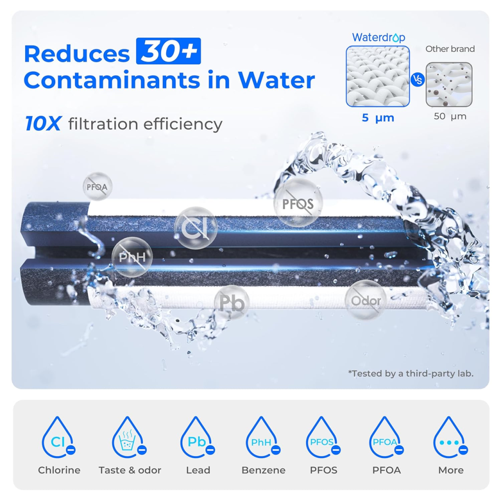 Компактный электрический фильтр для воды Waterdrop Instant для холодильника с 3-месячным фильтром, настольная система фильтрации Киев - изображение 8