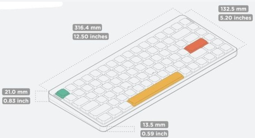 Беспроводная механическая клавиатура NuPhy Air75 V2 / Gateron Low-profile. Киев - изображение 1