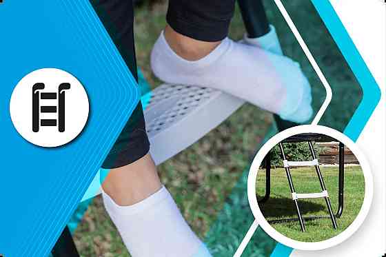 Батут THUNDER INSIDE ELITE з внутрішньою сіткою 16 футів 488 чорний Київ