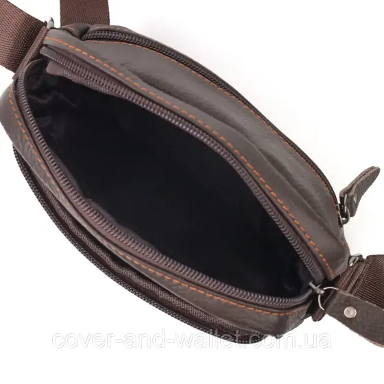Компактная мужская сумка на плечо из натуральной кожи VIntage Киев