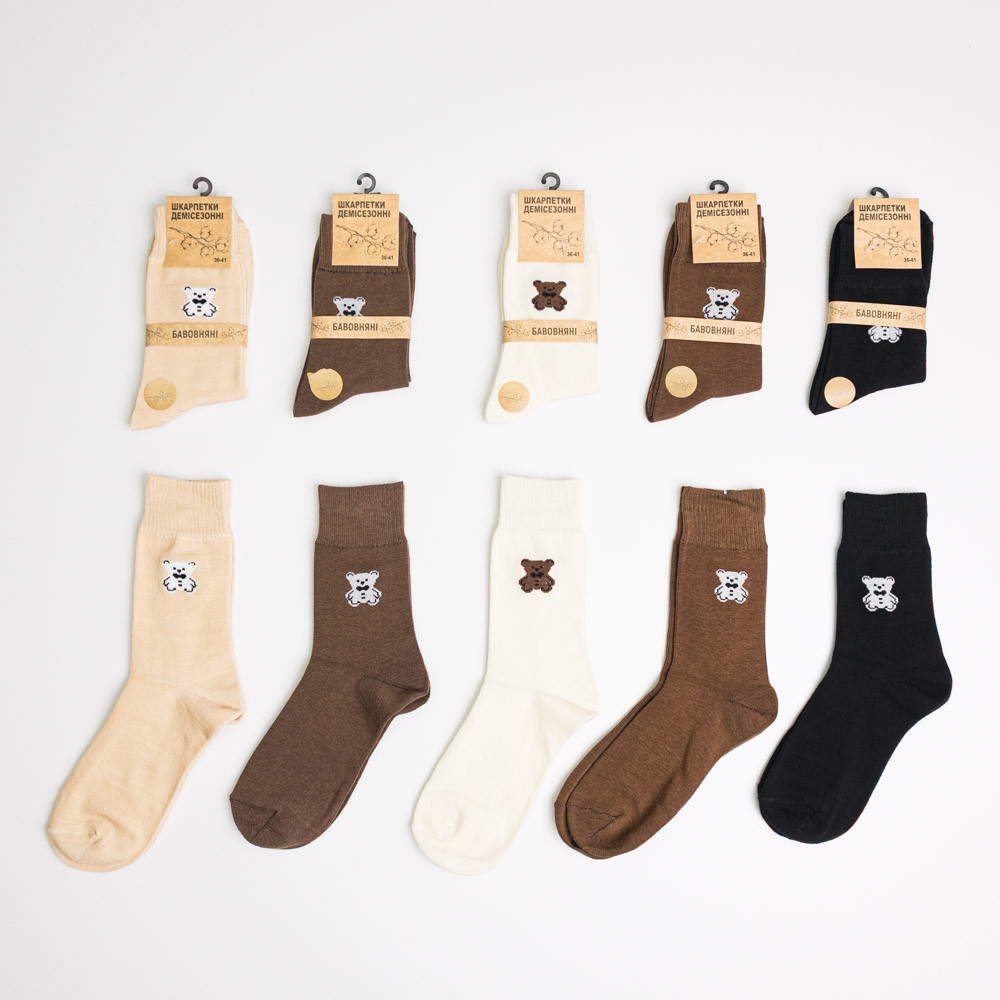 Набор носков женских демисезонных 10 пар Youstar 850 Средние 36-41 Различные цвета Сумы - изображение 1