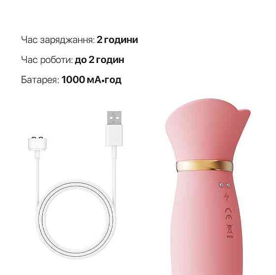Пульсатор-вибратор с вакуумной стимуляцией клитора Zalo - ROSE Thruster Strawberry Pink Sex Aura Киев