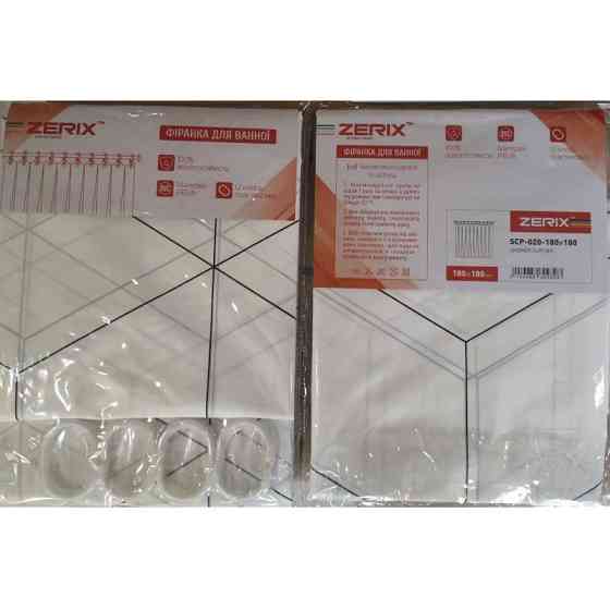 Шторка-фиранка для ванной Zerix SCP-020-180x180 из PEVA (полиэтиленвинилацетата) (Узор 