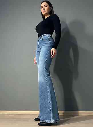 Джинси жіночі Mikaletta 13352 Flare кльош від коліна стрейчеві блакитні, блакитний, 31, 31, 85 см, 109 см Київ