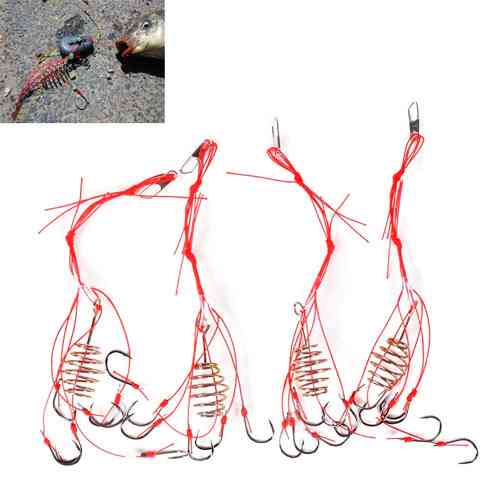 Кормушка пружинная с крючками №11, 4шт, донная снасть спутник Винница