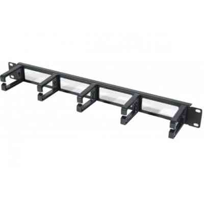 Кабельний організатор Hypernet 19&quot; 1U 5 пластиковых колец, сквозное отверстие, металл (CM-5HP) Вінниця