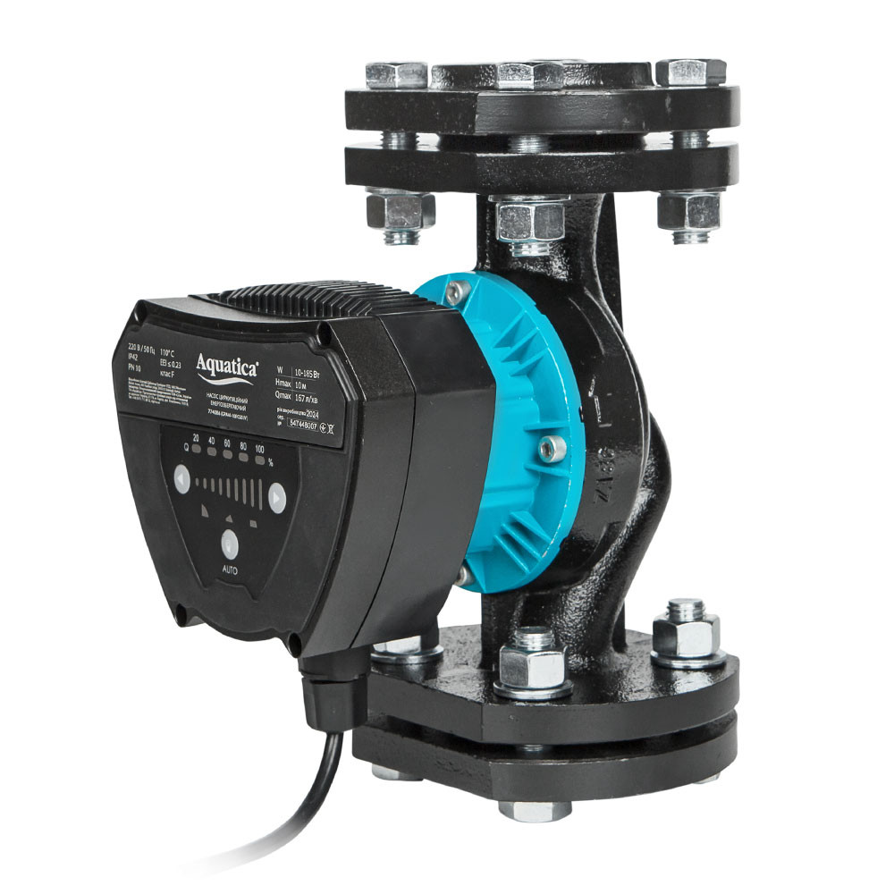 Aquatica Насос циркуляционный энергосберегающий фланц 10-185Вт Hmax 10м Qmax 167л/мин DN40 220м Коломия - фото 6