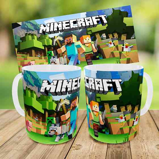Дитячий набір Minecraft сумка-бананка + керамічна кружка з принтом (5628) Київ